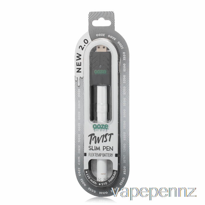 Ooze Slim Twist Pen 2.0 Flex Temp Battery Ghost White VAPE NZ